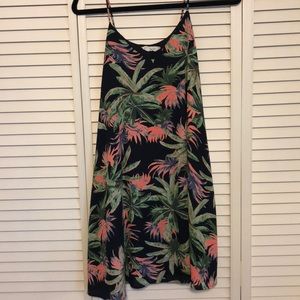 Peach Love Palm Print Dress